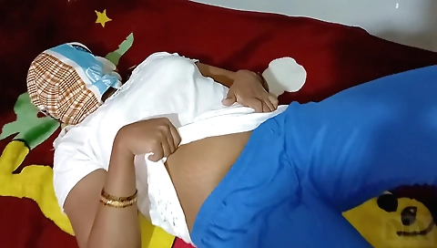 Indian teen blonde babe gets her chubby pussy drilled