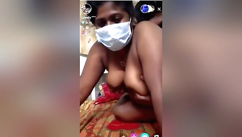 Busty brunette milf gets to suck a big dick in a webcam