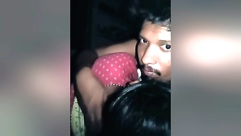 Indian wife with a sexy ass enjoys kissing her husband