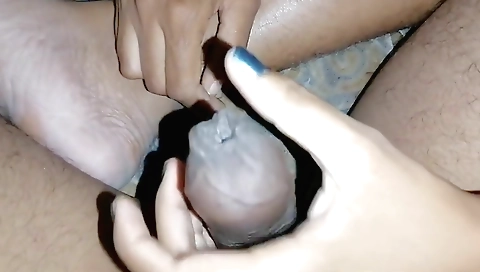 Indian beauty gets fucked by a big dick and makes him cum