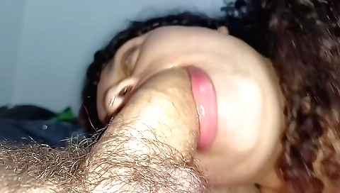 Indian girl is having her first deepthroat creampie