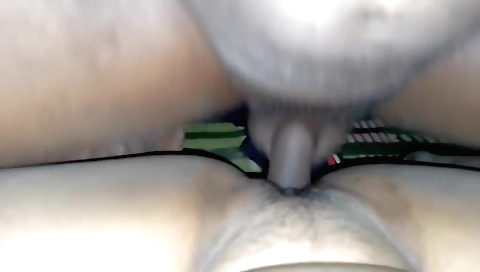 Hairy brunette shows her natural pussy in a hot pov vid