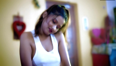 Brunette with a long hair gets fucked by her oil lover