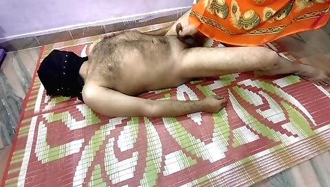 Sangeeta trying to get her first boyfriend to go to the office