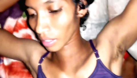 Indian wife plays with her stephusband in her house