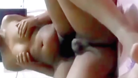 Busty amateur brunette fucks her hubby on the webcam