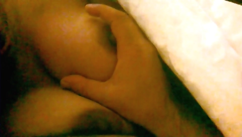 Busty and hot babe is on the bed to have fun with herself