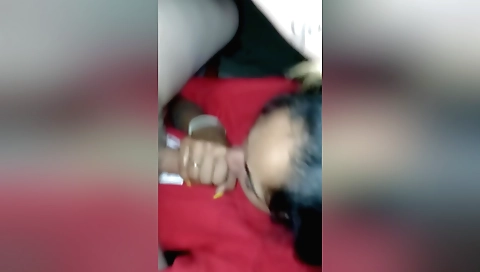 Indian wife and her husband join in pov deepthroat video