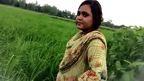 Hot big-titted stepsister fucked outdoors in the woods