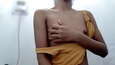 Buxom brunette teen makes her private solo selfie session