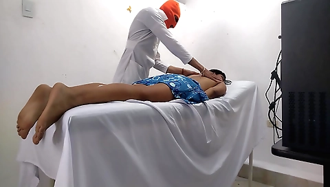 Indian brunette massage for your pussy in her pocket