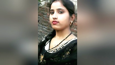 Hot brunette is stripping her clothes for her husband