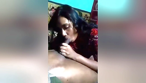 Indian brunette bhabhi makes a webcam blowjob scene