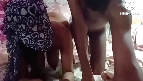 Indian slut is penetrated in her pussy and in her clit