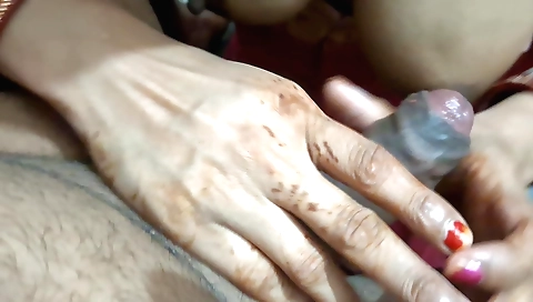 Indian woman gets her mouth and ass railed by her man