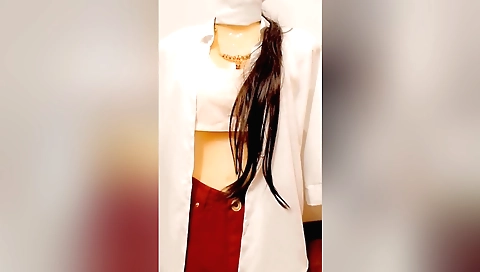 Sexy brunette secretary gets fucked by a huge cock