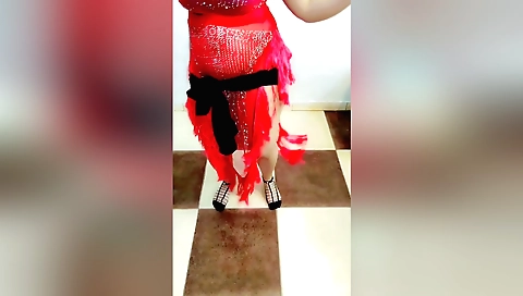 Solo female masturbating in the bedroom in front of camera