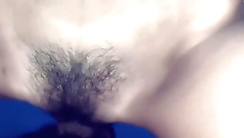 Indian girl with a hairy pussy shows her love for sex