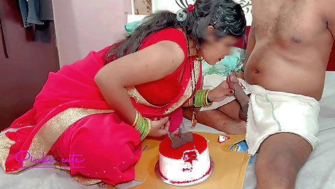 Indian brunette with a huge ass has a birthday party