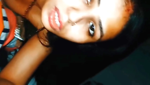 Indian brunette gets her tight pussy filled with cum