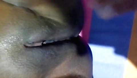 Handjob with a girl in stockings after taking off all her clothes