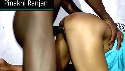 Indian stepsister wears a sexy black dress and lingerie