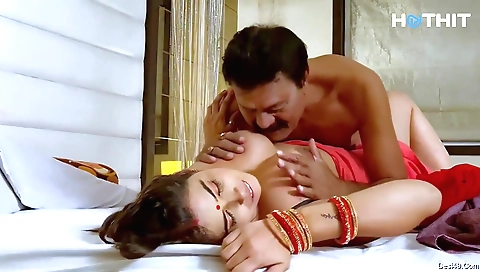 Horny brunette milf with big tits has a crazy sex with a lover