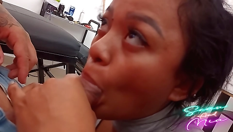 Webcam video of me sharing with my busty brunette stepsister