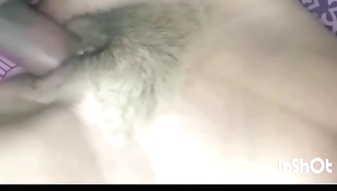 Stepbrother is visiting girl at home and wants to tease her hairy body