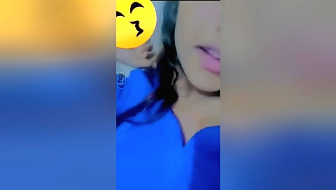 Indian girl with large breasts shows her body on camera