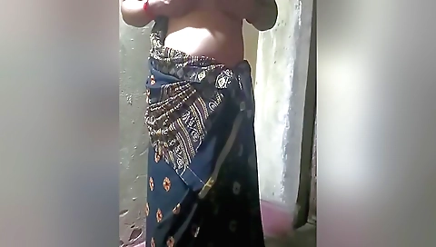 Solo female amateur indian actress sunita rani plays with her camera