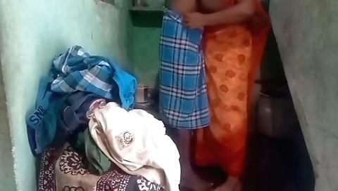 Hot brunette masturbating in the bath in the bedroom