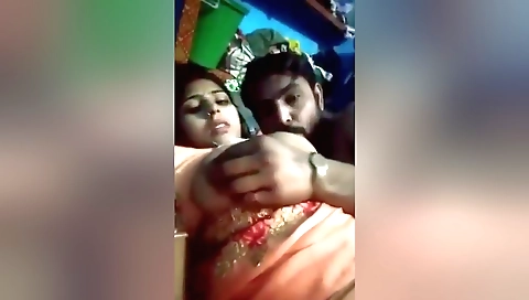 Indian hottie with a hairy pussy sucks and blows on her hubby