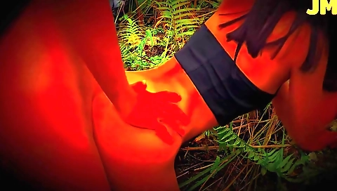 Indian girl enjoys to get fucked outdoors in the jungle