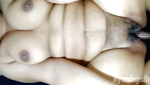 Creampied hairy babe getting fucked hard by her stepmom