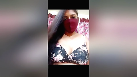 Indian amateur brunette video with big tits and ass