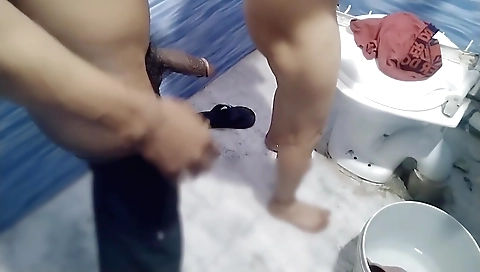 Indian hot blonde doing hot fucking in the bathroom