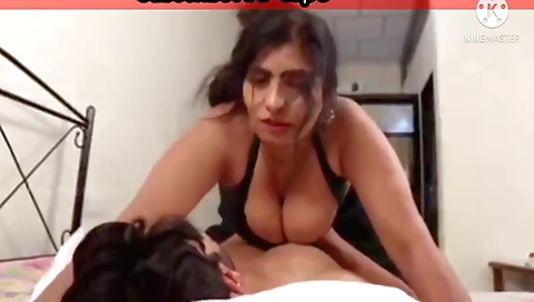 Brunette indian milf is fucking in front of the camera