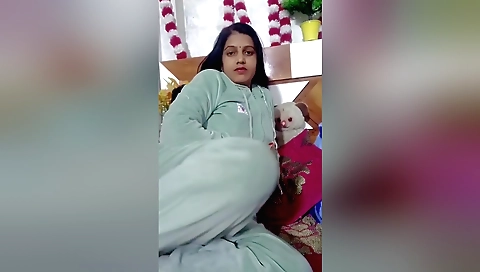 A horny indian teen with a nice ass is fucked by her brother