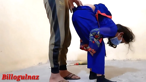 Indian maid gets fucked on the webcam in sexy shorts