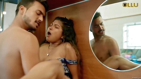 Brunette babe in huge big tits and ass is getting fucked