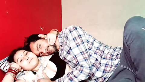 Horny amateur big tits brunette giving an awesome blowjob